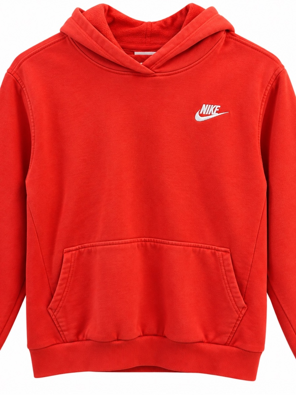 Nike Red Hoodie with White Swoosh